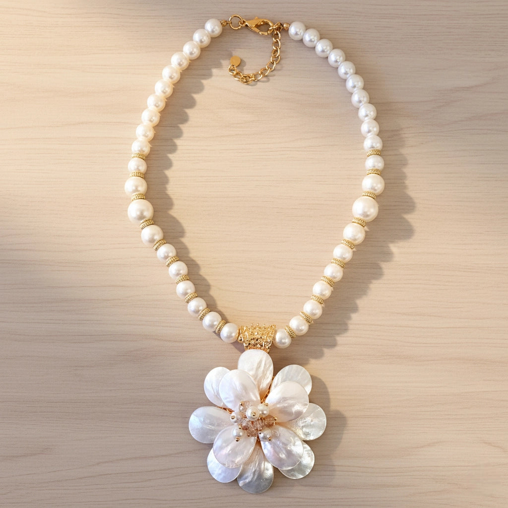 Pearl Flower Necklace