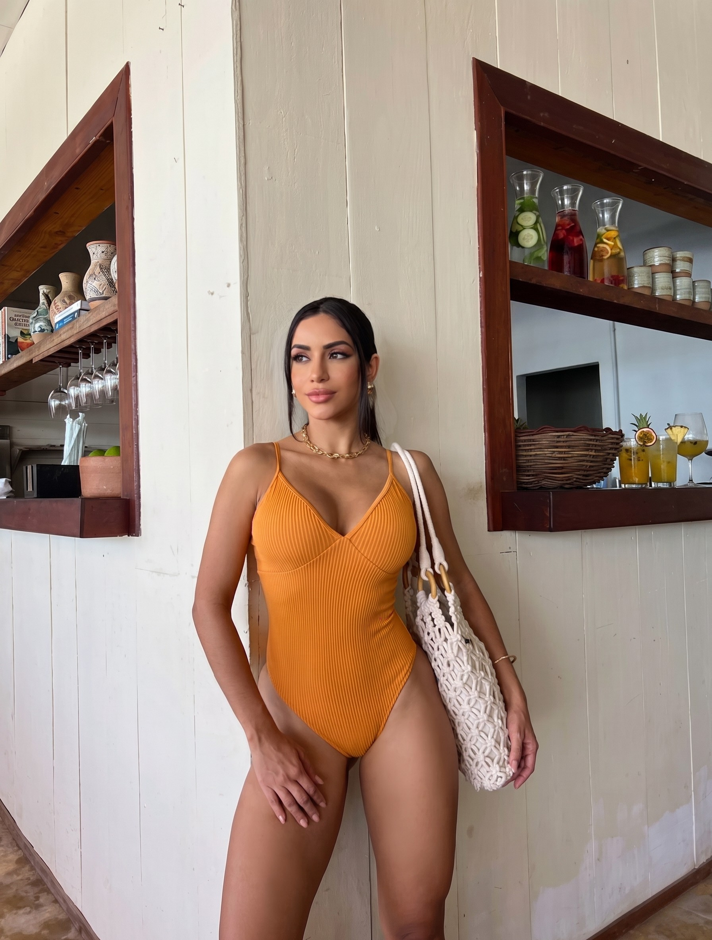 Martina Orange One Piece Swimsuit