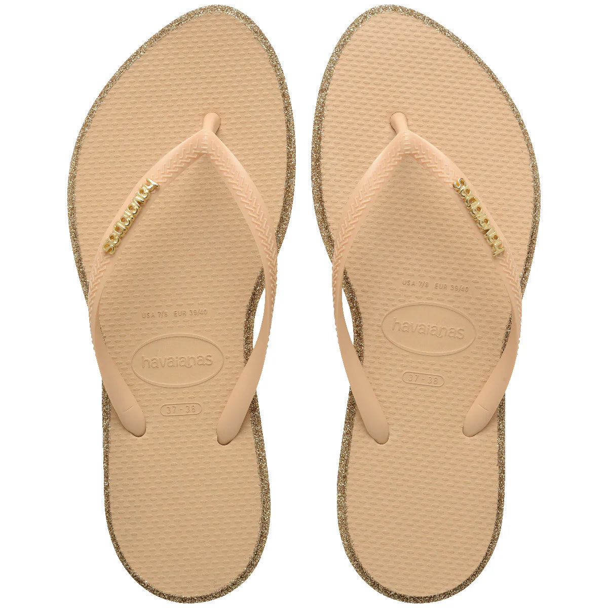 Slim Beige Glitter Havaianas