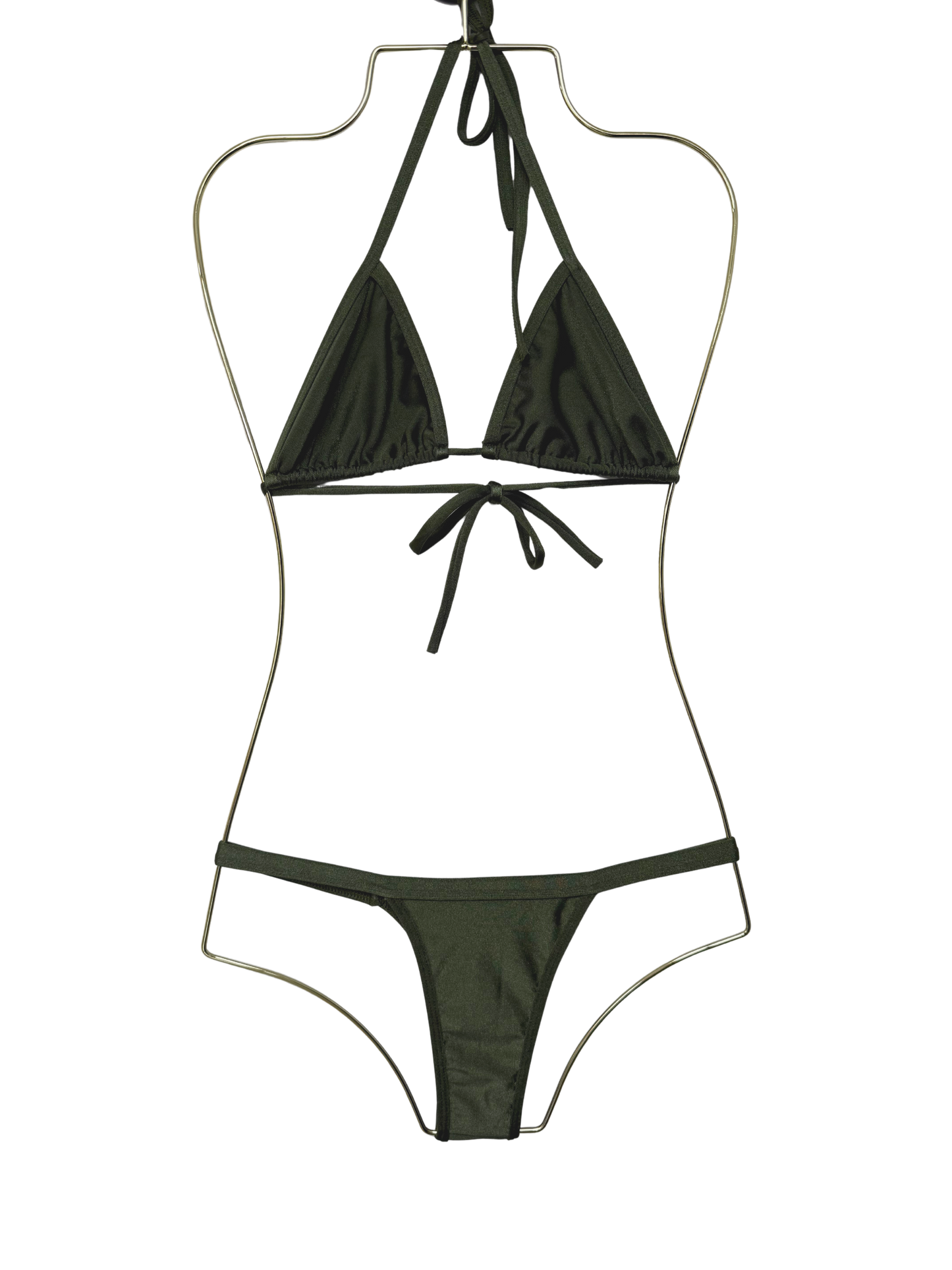 Navy Green Fita Bikini