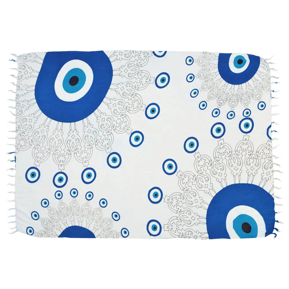 White Greek Eye Canga