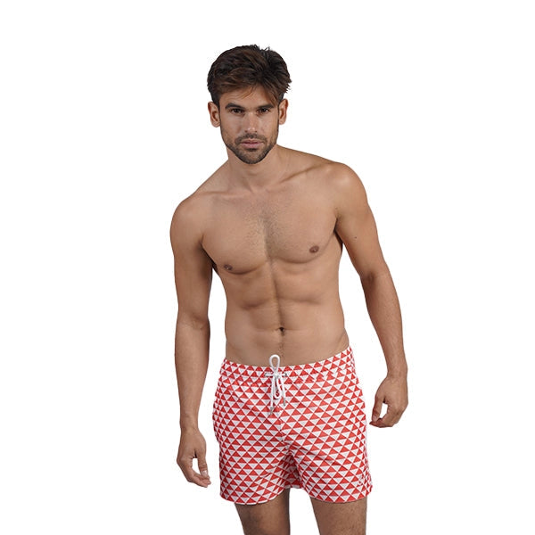 Red Triangle Men Swim Shorts