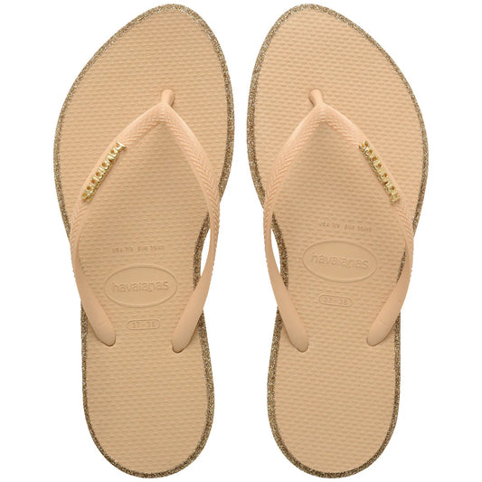 Slim Beige Glitter Havaianas